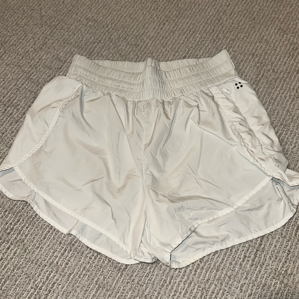 White Acta Running Shorts
